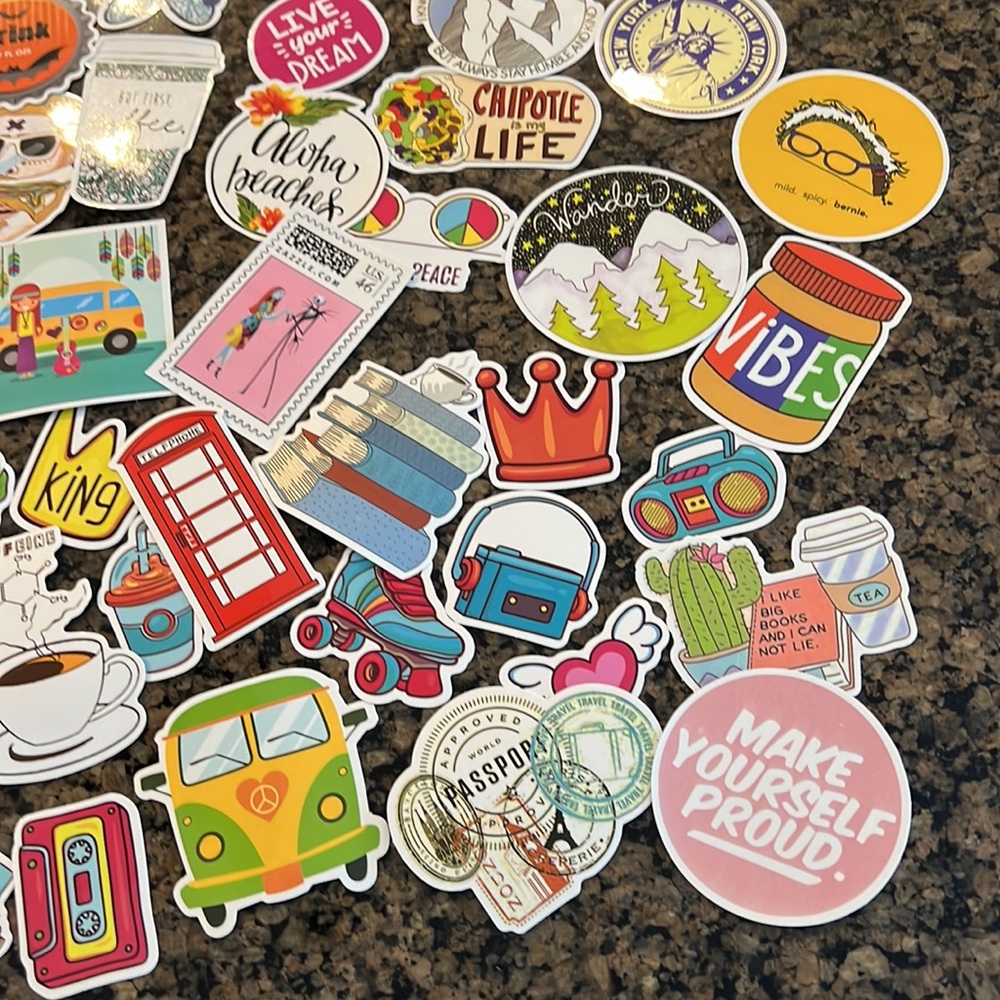 Assorted Stickers / Water Bottle Sticker Bundle (75) - Picture 5 of 8
